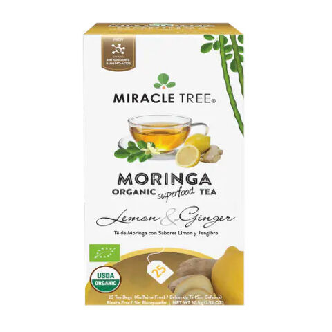 Organic Moringa Superfood Green Tea Lemon & Ginger